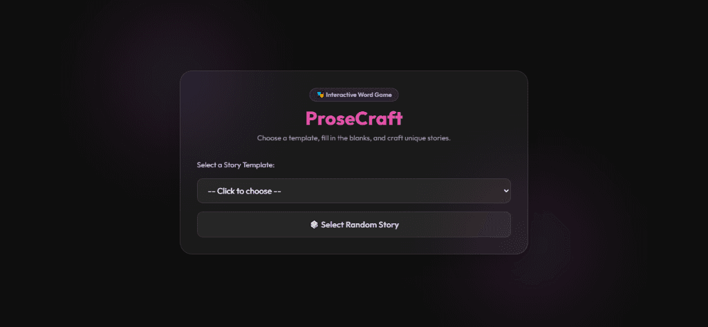 Dynamic Story Generator preview