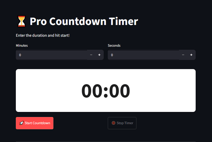 Precision Countdown Timer